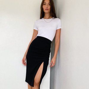 Aritzia Babaton Mayhew Skirt in Black Size 4 NWT
